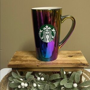 Starbucks 2022 large iridescent 16 oz Rainbow colored mug